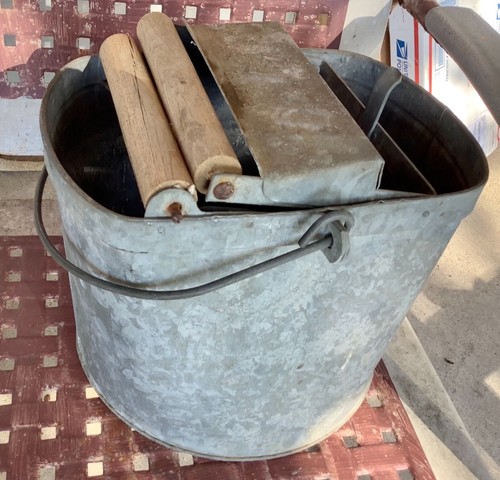 Vintage galvanized tin metal