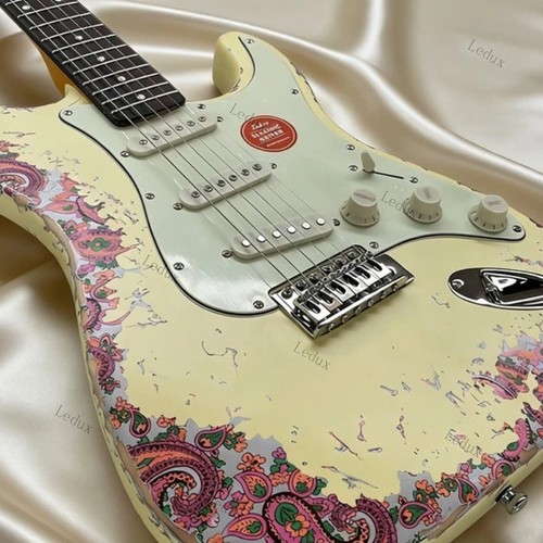 Cream paisley electric - paisley, guitar
