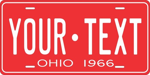 Ohio 1966 license plate - ohio,