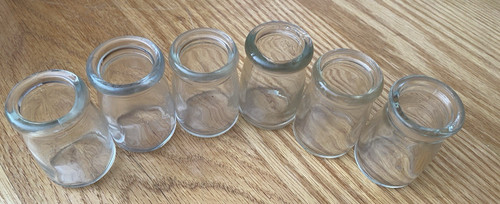 Small vtg clear glass - 6,