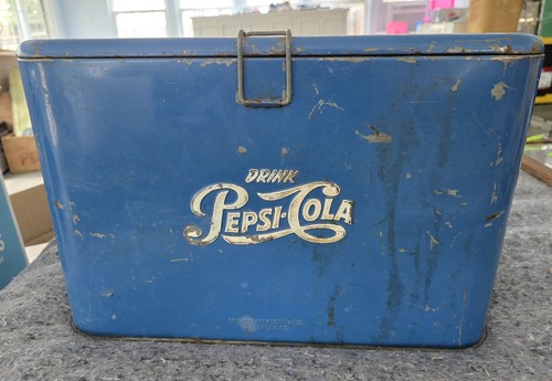 Vintage pepsi metal cooler - vintage,