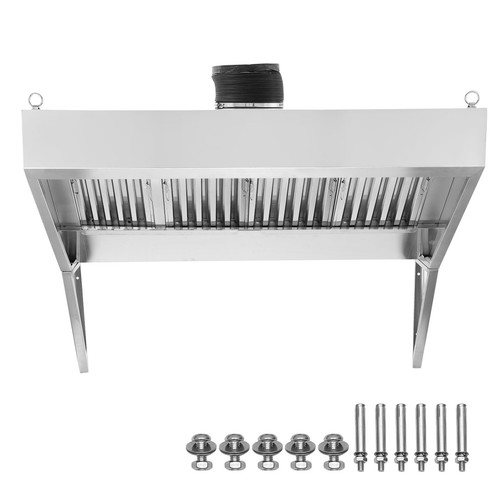 Stainless 9ft commercial hood - stainless,