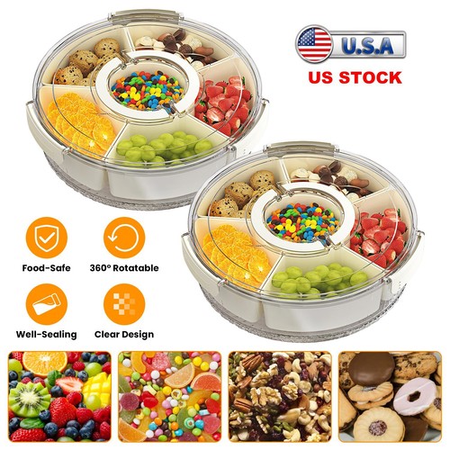 2pc divided serving tray 360 - serving, 360°