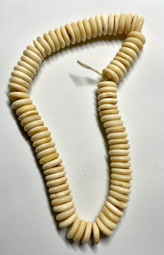 Antiqued wampum rounded - antiqued,