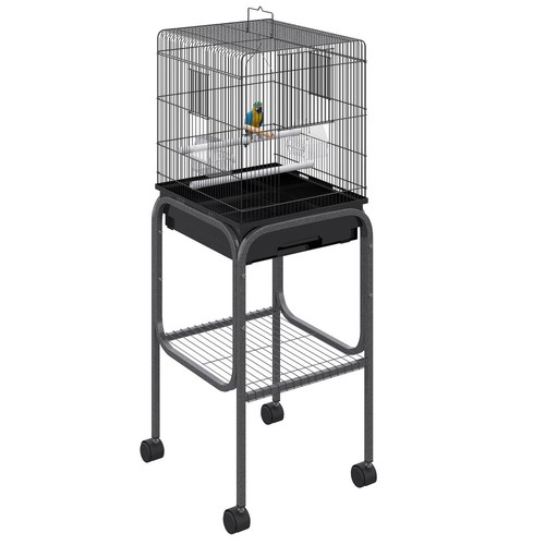 Metal parrot cage rolling - metal, w/rolling