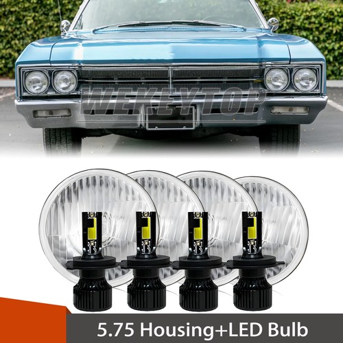 4pcs 75 led headlights - 5.75,