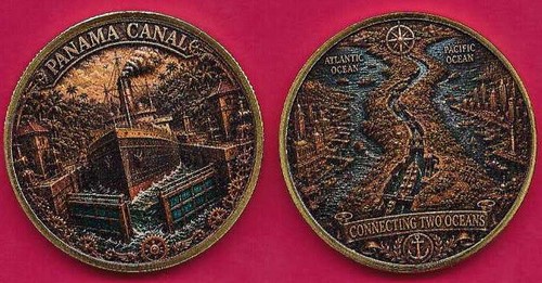 Panama medal vintage style - medal,