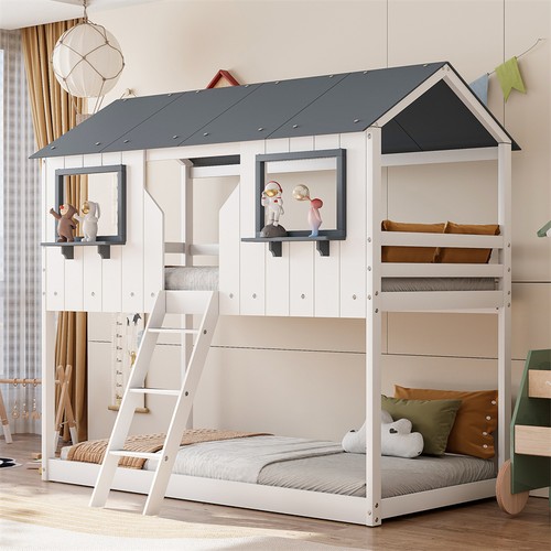 Wood twin over bunk - wood,