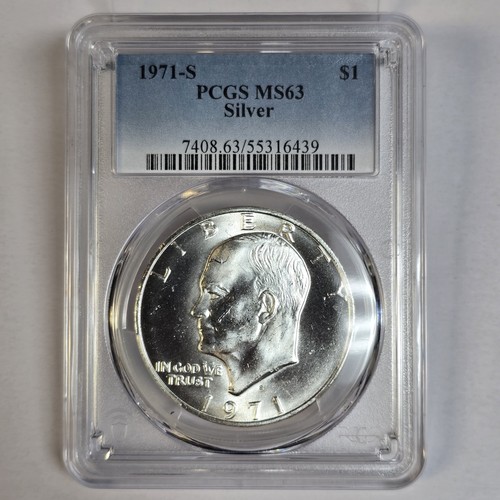 Silver eisenhower ike dollar - silver,