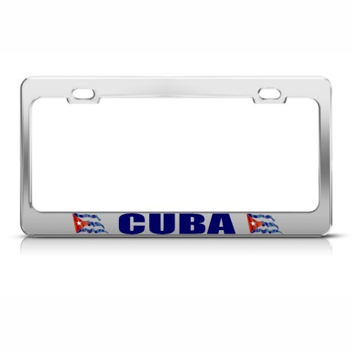 Cuba cuban flag metal license - cuba,