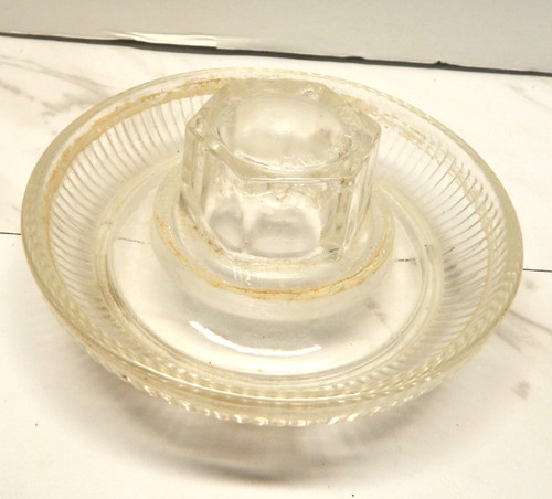 Antique glass chicken waterer - antique,