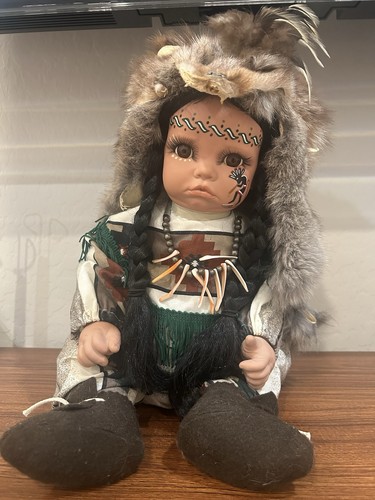 Native american doll - doll, w/fur