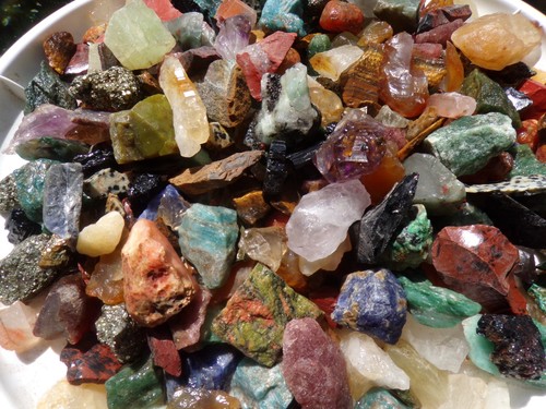 Natural rough gemstones - 1/2, lb