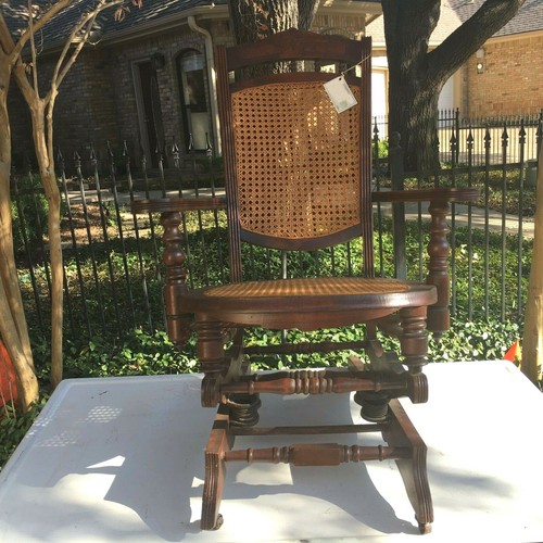 Antique oak gliding rocking - antique,