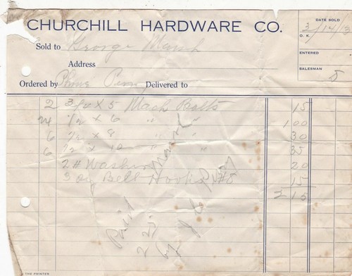Churchill hardware co - churchill,