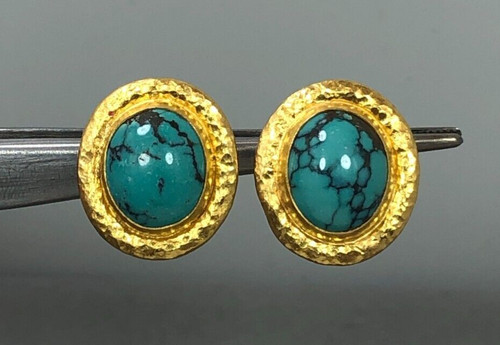 Gurhan cabochon turquoise gold - turquoise,