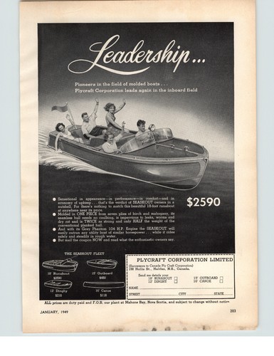 1949 paper plycraft - paper, ad