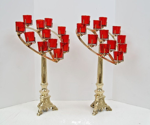 Pair brass heart shape - heart,