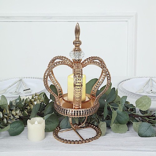 Gold metal crown spiral - 13",