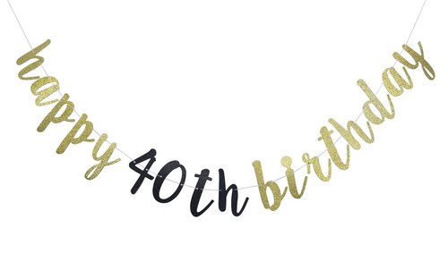 Happy 40th birthday banner - birthday, for