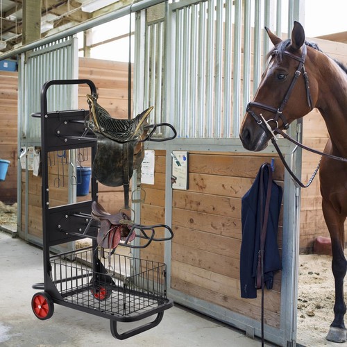 Rolling saddle rack - rolling,