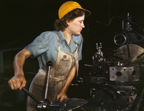 Lathe operator machining parts
