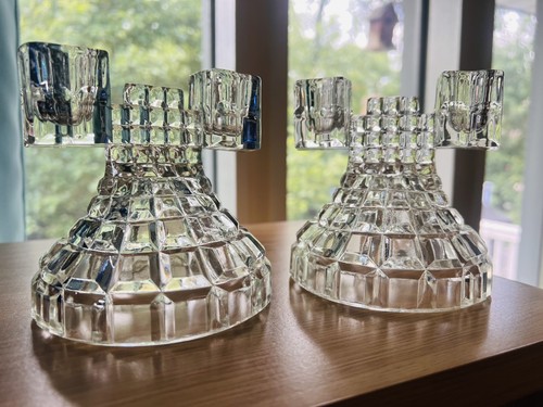 Paden city vintage glass pair - city,