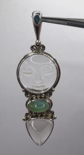 Sajen sterling silver - sterling, clear