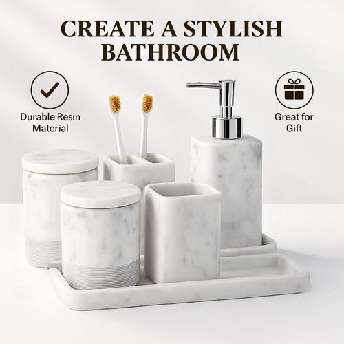 Marble bathroom accessories - bathroom,