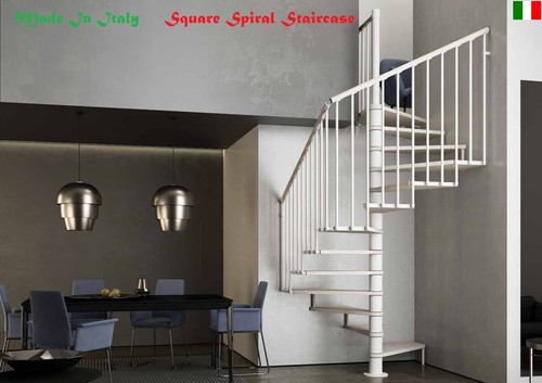Indoor square spiral staircase - indoor,