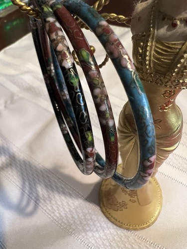 Lot vtg cloisonné - of, bangle
