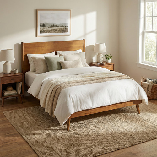 King solid wood - solid, platform