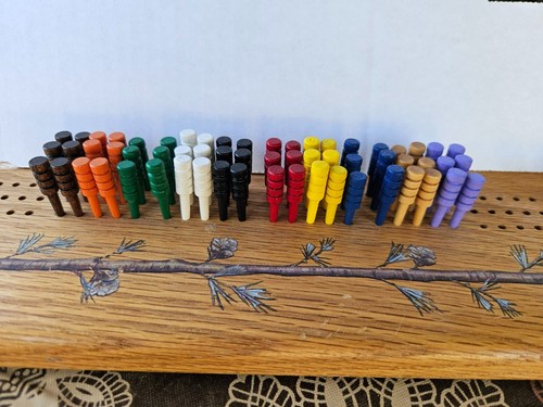 Wood cribbage pegs - 60,