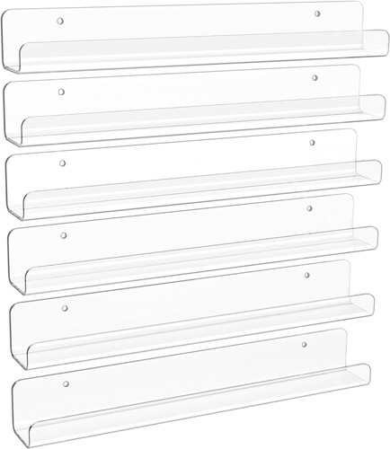 Pack clear acrylic shelves - 6,