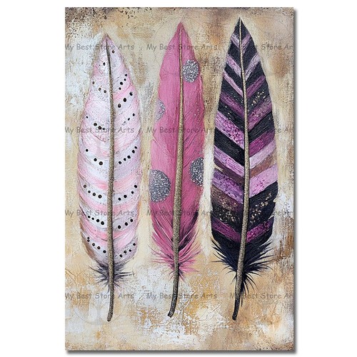 Magenta black feather - feather, art