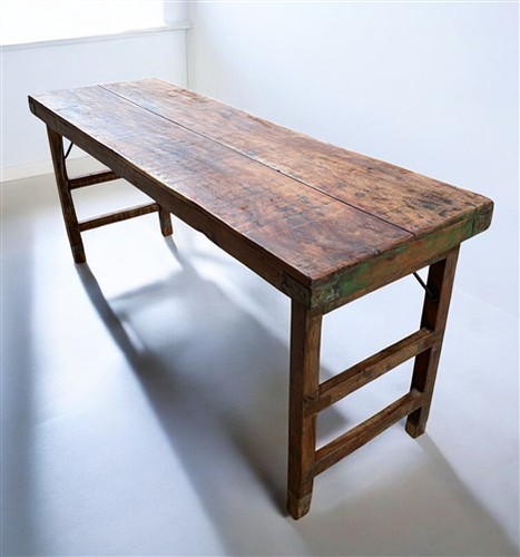 Reclaimed wood folding table - folding,