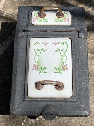 Antique cast iron fireplace - antique,