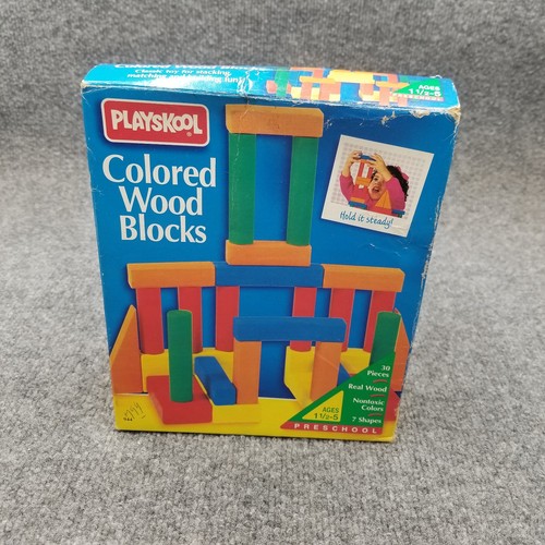 Vintage playskool colored wood - playskool,