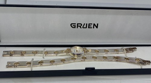 Vintage silver tone gruen - silver,