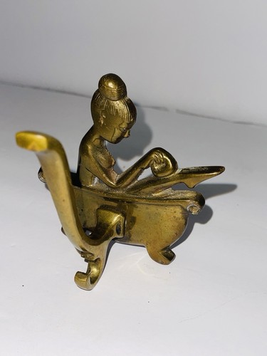 Vtg solid brass - solid, woman