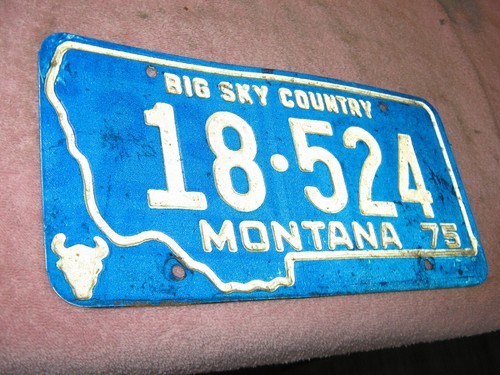 Montana license plate big sky - plate,,
