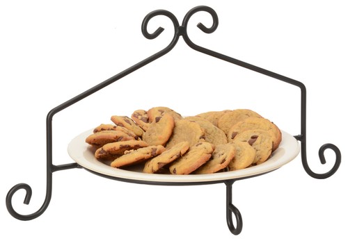 Pie plate stand wrought iron - stand, -wrought