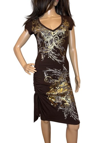 Y2k cache midi dress metallic - cache,