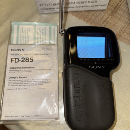 Vtg sony watchman 285 box - sony, fd-285