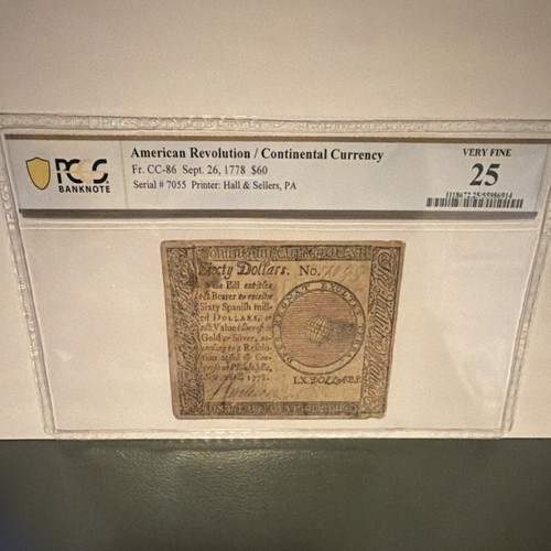 Sept 1778 60 continental - $60,