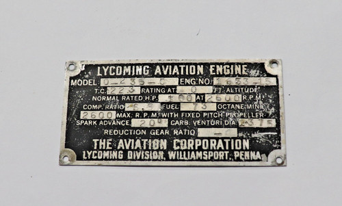 Original lycoming 235 - original, o-235-c