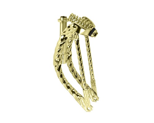Gold bent square - bent, twisted