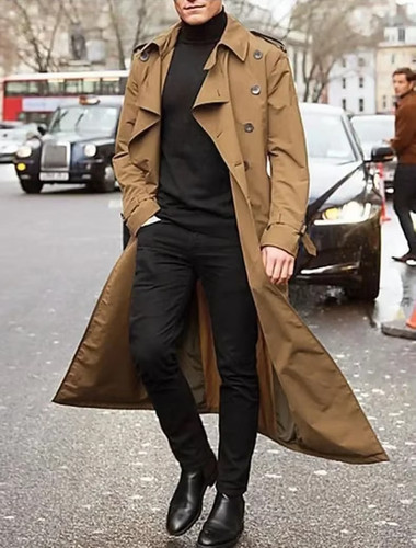Men long trench - trench, coat