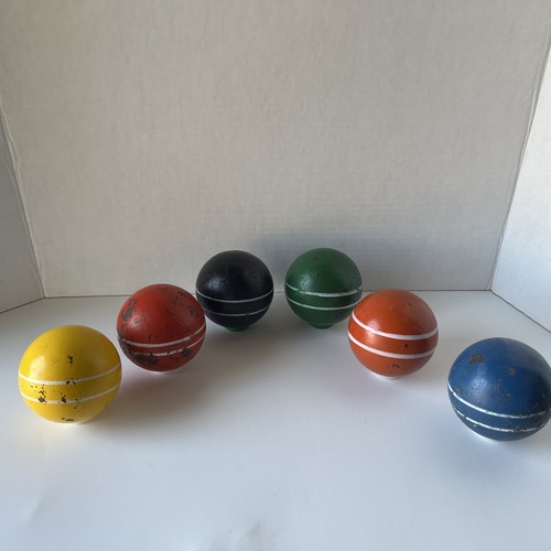 Vintage croquet balls smooth - croquet,