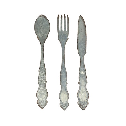 Giant galvanized metal fork - giant,